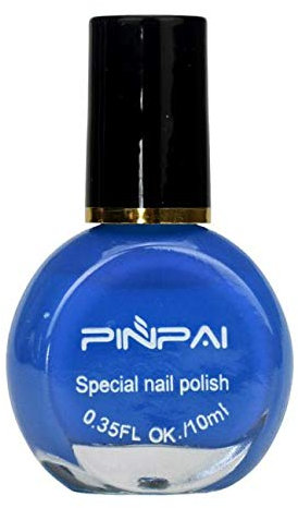 Birthday Gifts For Women Template Varnish Stamping Manicure Polish Design Stamp Painting Art 20# Nail Nail Art Nail Jewels (Blue, (21#)10ML)