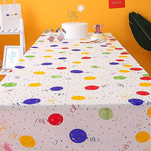 Flyorigin Tischdecke, Ideal für Geburtstagsfeiern, Karneval, Babypartys, Themenpartys, SPA-Partys - Einweg, Rechteckige, Wasserdichte Kunststoff-Tischdecke 137 * 274 cm