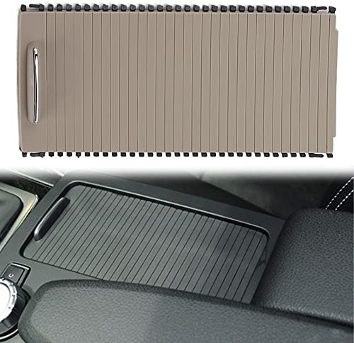 Yuecoom Rodillo para Consola Central, Cubierta ciega para portavasos con Rodillo Deslizante para Consola Central A20468076079051 Reemplazo para Mercedes‑Benz W204 W212(Beige)