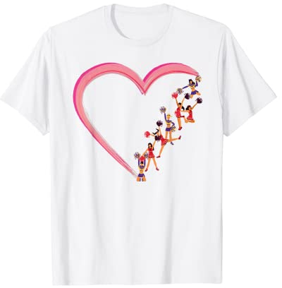 Cheer Cheerleading Herz T-Shirt