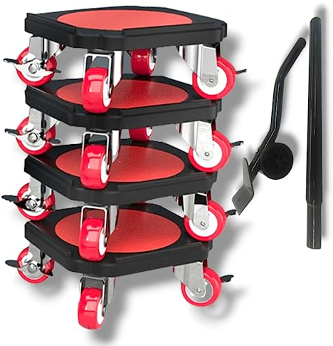 Möbeltransport Set mit Möbelroller, Lastenheber und 360 Grad drehbaren Rädern - Tragfähigkeit von bis 320 kg -Stück Möbel Gleitsystem für einfachen Transport von schweren Gegenständen