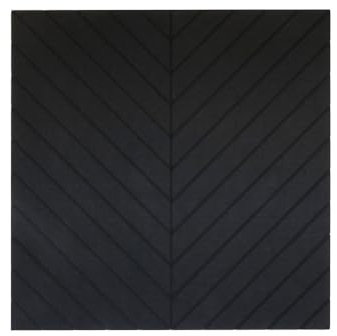 IVOL Akustik-Wandpaneel aus PET-Filz - 100x100 cm - Fischgrat Motiv - in verschiedenen Farben (Schwarz)