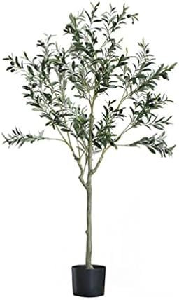 Art Plants Künstliche Baumpflanzen Olive Mit Früchten, Mini-Olivenbaum, Kleiner Oliven-Kunstbaum, Für Drinnen Und Draußen, Grün, Heimbüro, Dekorativer Baum,1,5 Mio,Striking44