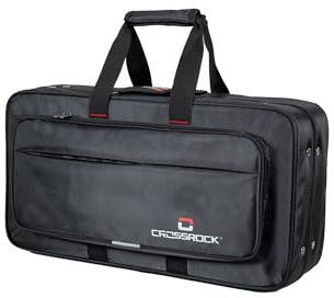 Crossrock Lightweight Foam Trumpet Case | Oxford Shell, Backpack Straps, Accessory Pocket – Rectangular Student Gig Bag for Bb Trumpet -Black (CRP200TRBK-R)