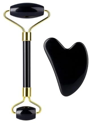 Gesichtsroller Gua Sha Gouache Schaber Natürlicher Amethyst Rose Jade Steine Roller und Guasha Set Facial Lift Hautpflege Werkzeuge, Typ 9