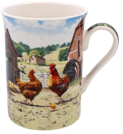 Lesser & Pavey Tasse mit Hahn und Henne | Keramik-Kaffeetassen für Zuhause oder die Arbeit | Premium-Design-Tasse für alle Anlässe | Schöne Tassen für Tee, Kaffee & Heißgetränke – Macneil Studios