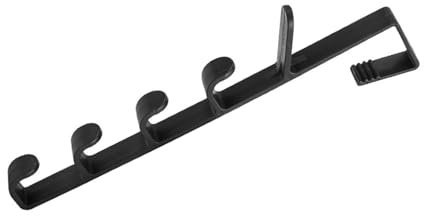 KIMISS Türhaken-Garderobenständer, Vielseitig Einsetzbar, Moderner Stil, Stanzfrei, Stark Belastbar, Türhänger für Organisierte Wohnräume, Schlafzimmer, Eingänge, Garderoben (BLACK)