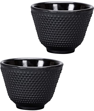 2 tazas de té de hierro fundido, tazas de té vintage, juego de té de China, juego de té vintage, accesorios de té, taza de té decorativa, taza para servir sake, juego de té, taza de té de Kung Fu, va