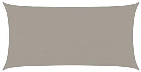 vidaXL Vela Parasole 160 g/m² Rettangolare Grigio Chiaro 3x6 m in HDPE, Vela ombreggiante, Ombra da Patio, tettoia ombreggiante, Vela da Giardino