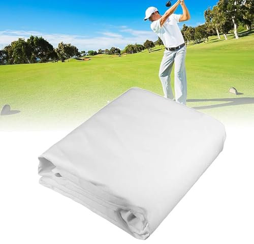 HLGKBY Écran d'impact de simulateur de Golf, simulateur de Golf pour la Maison, avec Isolation phonique, matériau en Tissu Blanc de Rideau de 0,4 mm, résistant aux Chocs, écran de simulateur 3X3M