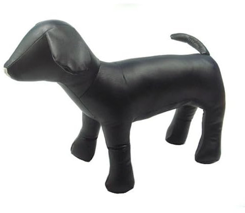 Mannequin Stehende Schaufensterpuppe mit Hund für Kleidung, Schwarz/weiße Hundemodelle, Spielzeug, Ganzkörper, Niedliche Hunde-Kleiderbügel-Show, Haustier-Schneiderpuppe, Torso(Black,S)