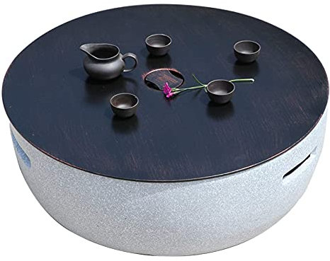 Tavolo da Barbecue Rotondo per terrazza da Giardino con braciere da Esterno, braciere a Legna da Esterno con parascintille e attizzatoio