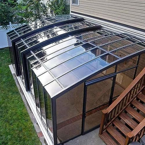 Transparente UV-geschützte Polycarbonat-Platten für Heimwerker-Gewächshausüberdachung, transparente Acrylplatten für Überdachung, Carport, Stadien und Busunterstände, Ersatzplatten (0,6 x 8 m)