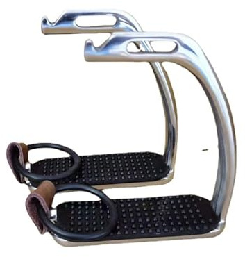 Étrier, étrier en acier inoxydable, fournitures équestres, éperons, étrier de sécurité robuste pour selle de tuyau pour l'équitation anglaise en plein air hommes et femmes enfants accessoires, pour f