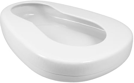 SAFIGLE Enamel Portable Bedpans for Bedside Use Elderly Bedridden Patient Bedpans Seat Urinal for Seniors and Nursing Care