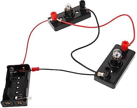 SKISUNO Kit De Experimentos Eléctricos y Laboratorio De Física para Niños, Tamaño Compacto, Interruptor, Bombilla y Cables, para Uso Educativo Aula y Hogar, Conjunto Didáctico Stem De