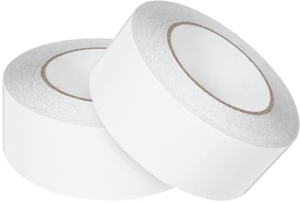 SHINEOFI 2 Rouleaux Ruban Adhésif Transparent Double Face de Ruban Adhésif pour Tapis et Facile à Retirer sans Traces pour Moquettes Tissus Carrelages et Plastiques