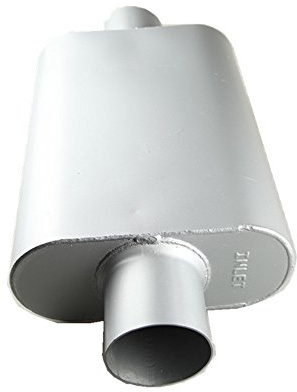 US SHIP High Performance Exhaust Chamber Muffler Silencer 2.5 Inlet/Outlet Center