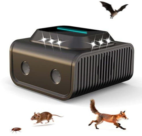 Wenosda 360° Ultraschall Marderschutz，USB Ultraschall Maus und Ratten，3 Arbeitsmodi mit Ultraschall & Anti Gewöhnungseffekt für Nagetiere, Mäuse, Eichhörnchen, Spinnen, Plötze