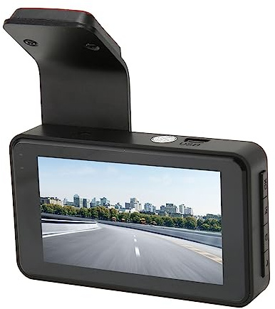 Jectse Cámara Frontal Trasera para Tablero 1296p HD, Pantalla de 3.0 Pulgadas, Control Remoto WiFi, Gran Angular de 170 Grados, Deteca de Movimiento, Apagado Autico,