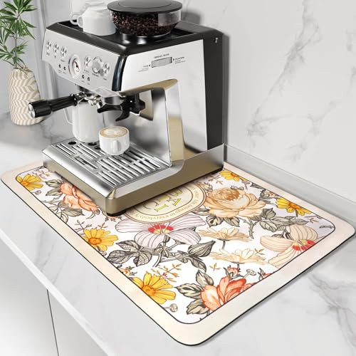 Alfombrilla de Goteo para Cafetera, 60 X 40 cm Escurreplatos Absorbente