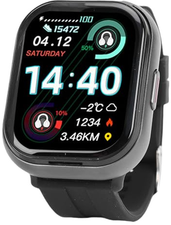 Denash Orologio Fitness Auricolari Wireless, Smartwatch 2 in 1 con Auricolari Touch Screen Completo da 2,01 Pollici Chiamata Tracker Fitness Orologio Sportivo Monitoraggio Passi