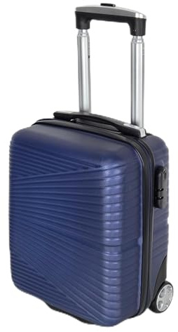 Valigetta Bagaglio a Mano 40x30x20 cm Uomo Donna Ragazzo Ragazza Bambini Rigido 2 Ruote Maniglia Telescopica Valigia Compatta Piccola da Cabina Ryanair EasyJet Multicolore Offerta Mod:1203 (Blu)