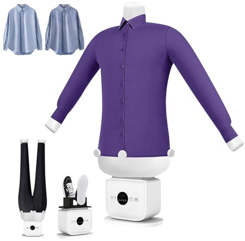 ZWJABYY Bügelpuppe–Hemdenbügler & Bügelmaschine für Hemden,Blusen,T-Shirts,Hosen – Bügelautomat mit 3-in-1 Bügeln & Trocknen Funktionen – effiziente Bügelhilfe A