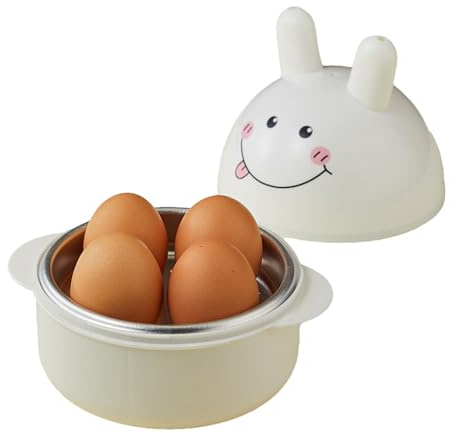Cuociuova a vapore per microonde - Bracconiere dal design di coniglio, cuociuova affidabile, utensile da cucina resistente al calore | Gadget sicuro per lavastoviglie, adatto al microonde, per uova, c
