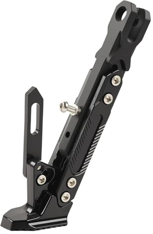 Motorrad Seitenständer für Suzuki RV 50 1972-1982, Verstellbarer Motorradständer rutschfeste Fußstütze Parkbeinstütze Zubehör,A/Black