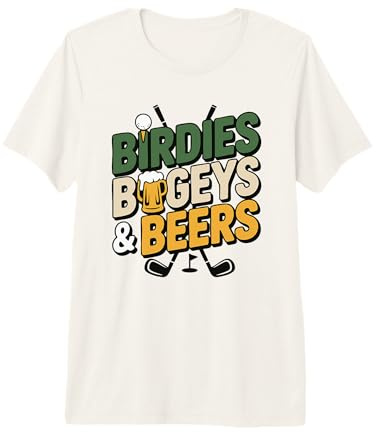 Golf Humor Birdies Bogeys and Beers Fan Premium Tri-Blend T-Shirt