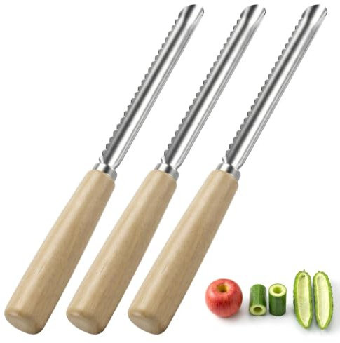 Cosblisvia Apple Corer 3 Pieces 24.5 cm, Zucchini Hollow Out and Zucchini Corer for Hobby Cooks, Families, Baking Fans, Kitchen, Baking, Stuffed Vegetables, Apple Rings
