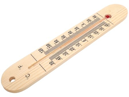 Cocoarm Termometro da Parete Termometro da Interno in Legno per Esterni da 40 a 122F Misuratore di Temperatura da Parete su Scala Nera per La Casa Serra Frigorifero Magazzino Garage
