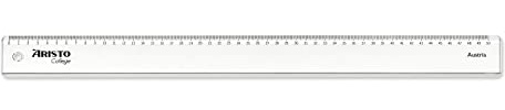 Aristo College Lineal AR23050, transparent, mit Tuschekante und Facette, 50 cm