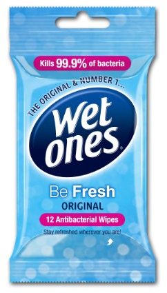 Wet Ones Be Fresh Original Antibacterial Wipes Pack of 6