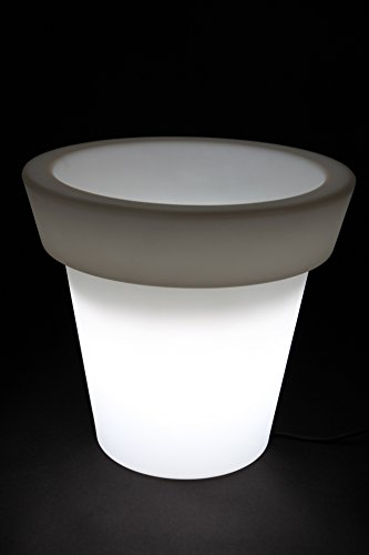 point-garden Blumenkübel Pflanzkübel Pflanzgefäß weiß beleuchtet Designerleuchte