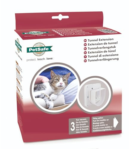 PetSafe Petporte Smart Flap 100 Serie Erweiterungstunnel | Einfache Montage, Weiß, 40mm Tiefe