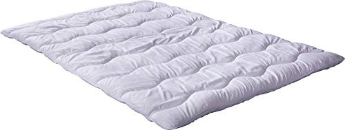 REDBEST Duo-Steppbett, Bettdecke Atlanta weiß Größe 155x220 cm - Feuchtigkeitstransport, Liegekomfort, hygienisch waschbar, Zwei zusammengenähte Decken