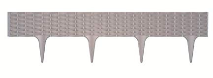 Prosperplast Ibra Grenze für Plastikgarten 390 x 390 x 18,65 cm in Grau