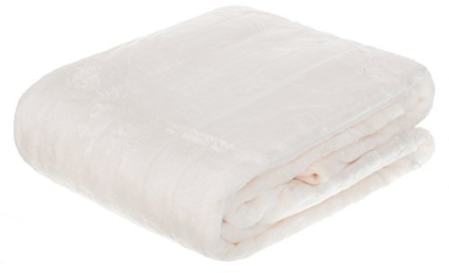 Felldecke Kuscheldecke Nerzfelloptik - 180 x 220 cm | 1450g - Creme-Weiß