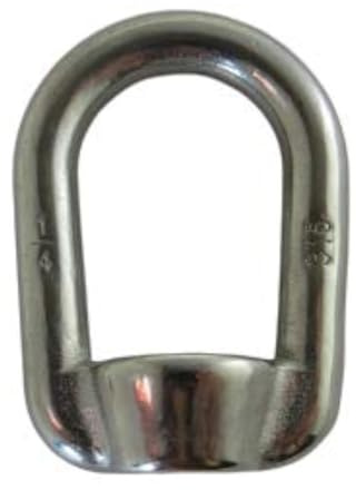 Stainless Steel 316 Type 804 US Shape Lifting Eye Nut 1/4 UNC Marine Grade
