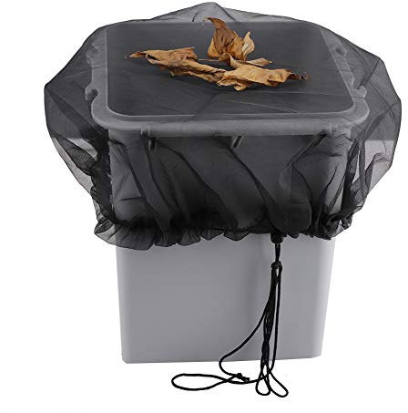 HXRZZG 1 housse de protection en maille pour tonneaux de pluie, seaux de collecte d'eau, accessoires de récupération de la pluie pour jardin extérieur (noir)