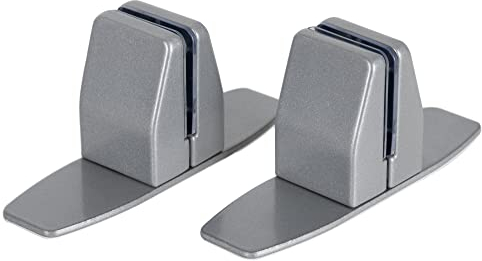 Pronomic DiviDesk SF-320 SR Standfüße - 1 Paar stabile Klemmfüße aus Metall - Zur freistehenden Montage von DiviDesk-Elementen - Pulverbeschichtete Oberfläche - Silber