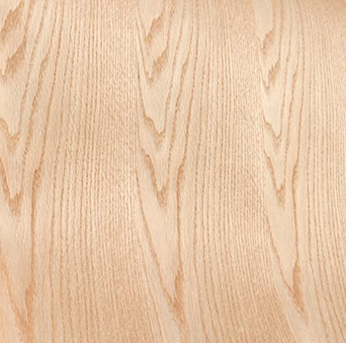 Aibote Feuille de Placage en Chêne Naturel Rouge (60 x 250 cm) pour la Restauration de Meubles pour Maison Hôtel Table de Cuisine (Qualité AAA)(coupe plate)