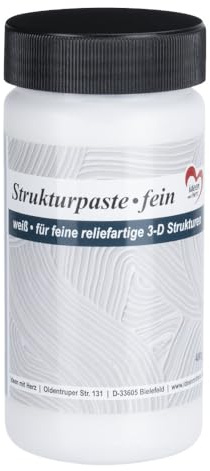 Ideen mit Herz Pasta estructural para estructuras 3D en relieve en diferentes superficies | blanco | 400 g (fina)