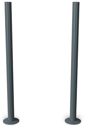UK Radiators Anthracite Radiator Pipe Sleeve - Matte Anthracite Finish - 300mm Brass Pipe Sleeves - Perfect Addition to Any Interior Design