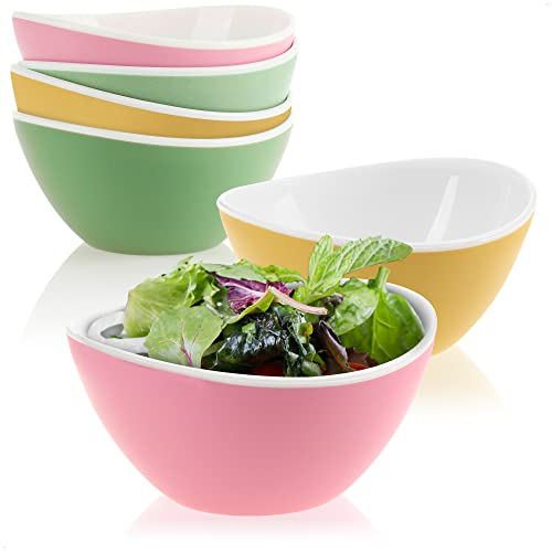 com-four® Juego de cuencos de 6 piezas - cuencos pequeños para ensalada, frutos secos y frutas aptos para lavavajillas