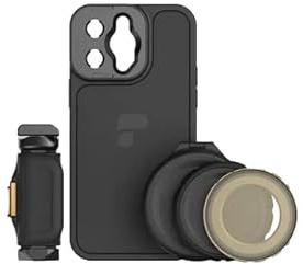 PolarPro - LiteChaser iPhone 14 Pro Max - Case Kit - Comprenant Un étui pour iPhone 14 Pro Max et Une poignée pour iPhone 14 LiteChaser - 3-5 filtres VND
