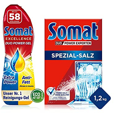 Somat Excellence Duo Power Gel Zitrone, Limette 58 WL & Somat Spezial Salz 1,2Kg