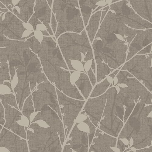 Boutique Belle Floral Taupe/Gold Wallpaper | Paste the Wall | Taupe Floral | Eco-Friendly